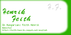 henrik feith business card